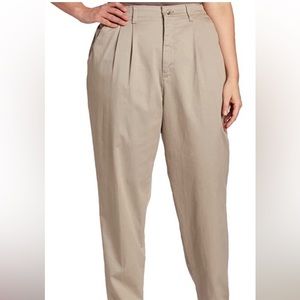 Charter Club pants microfiber khaki trousers pants women’s size 14 high wastes